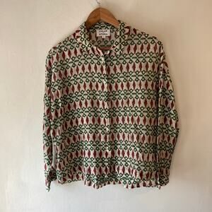 Chloe Stora Button Up Long sleeve Blouse SZ 40 Quiet Luxury Old Money‎ Capsule